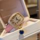 Copy Franck Muller Galet Rose Gold Pave-Diamond Lady Watches Blue Leather Strap (8)_th.jpg